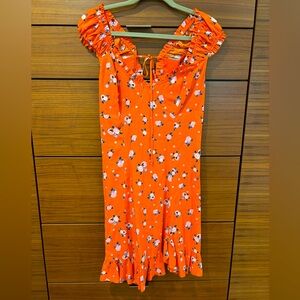 Free People Short Sleeve Floral Mini Dress, size M. NWOT